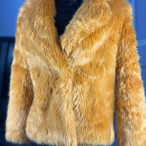 Lovers + Friends Golden Teddy Jacket